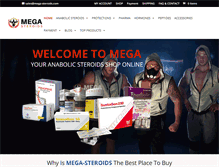 Tablet Screenshot of mega-steroids.com